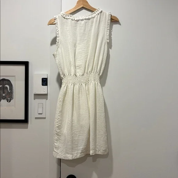 Zara Cream Ruffled Mini Dress - Picture 3 of 3